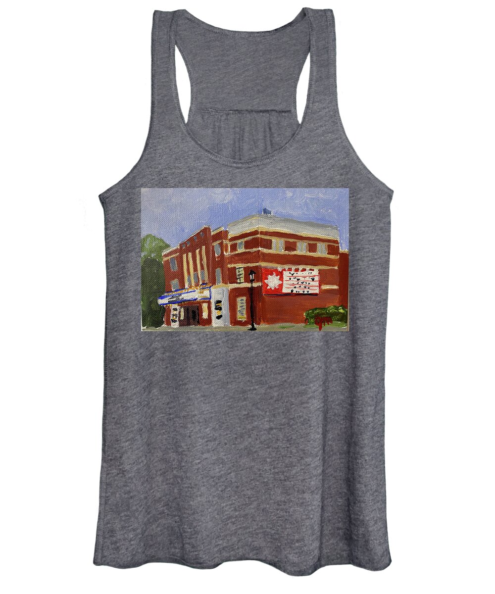  Women's Tank Top featuring the painting State Theater Fairfax by John Macarthur