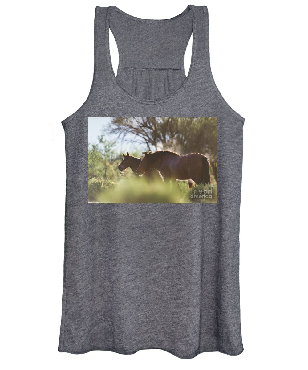 Stallion Women's Tank Top featuring the photograph Steaming by Shannon Hastings