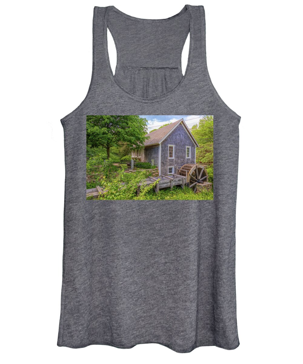 Cape Cod Women's Tank Top featuring the photograph Stony Brook Grist Mill and Museum by Rod Best