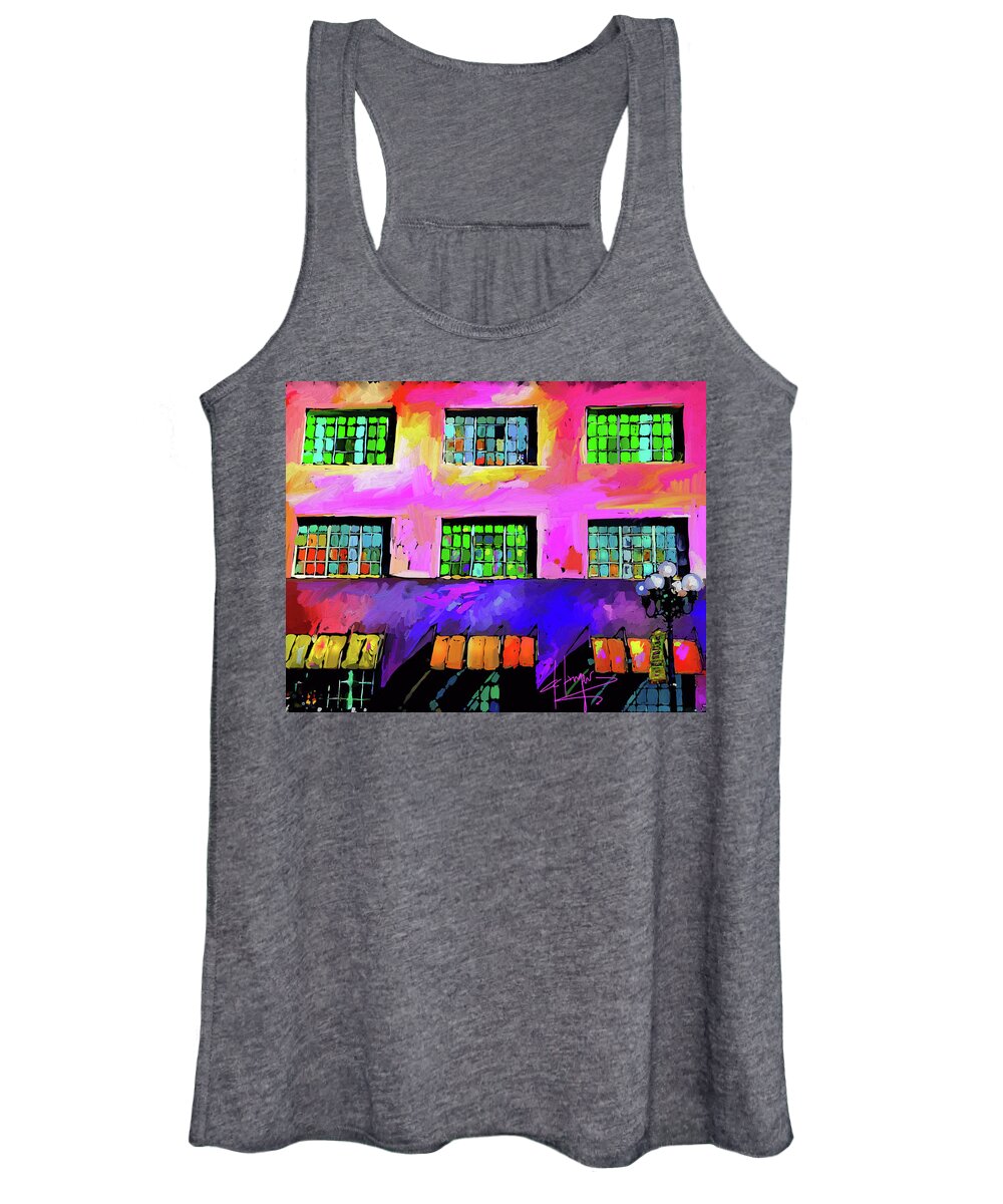 San Diego Women's Tank Top featuring the painting Storage Building On 6th Ave by DC Langer