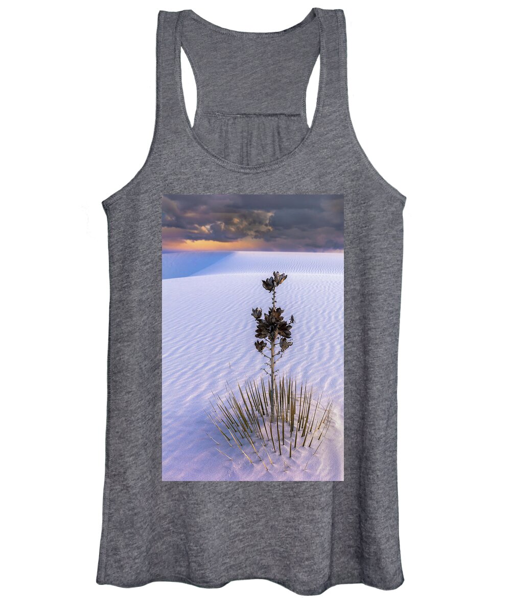 South-west Women's Tank Top featuring the photograph Storm Light over White Sands, New Mexico by Tim Bryan