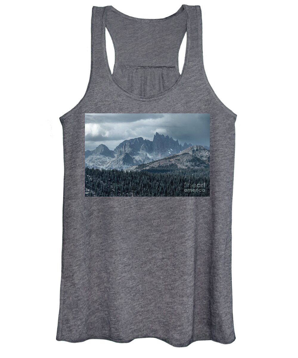 Landscape Women's Tank Top featuring the photograph Storm over the Minarets by Sandra Bronstein