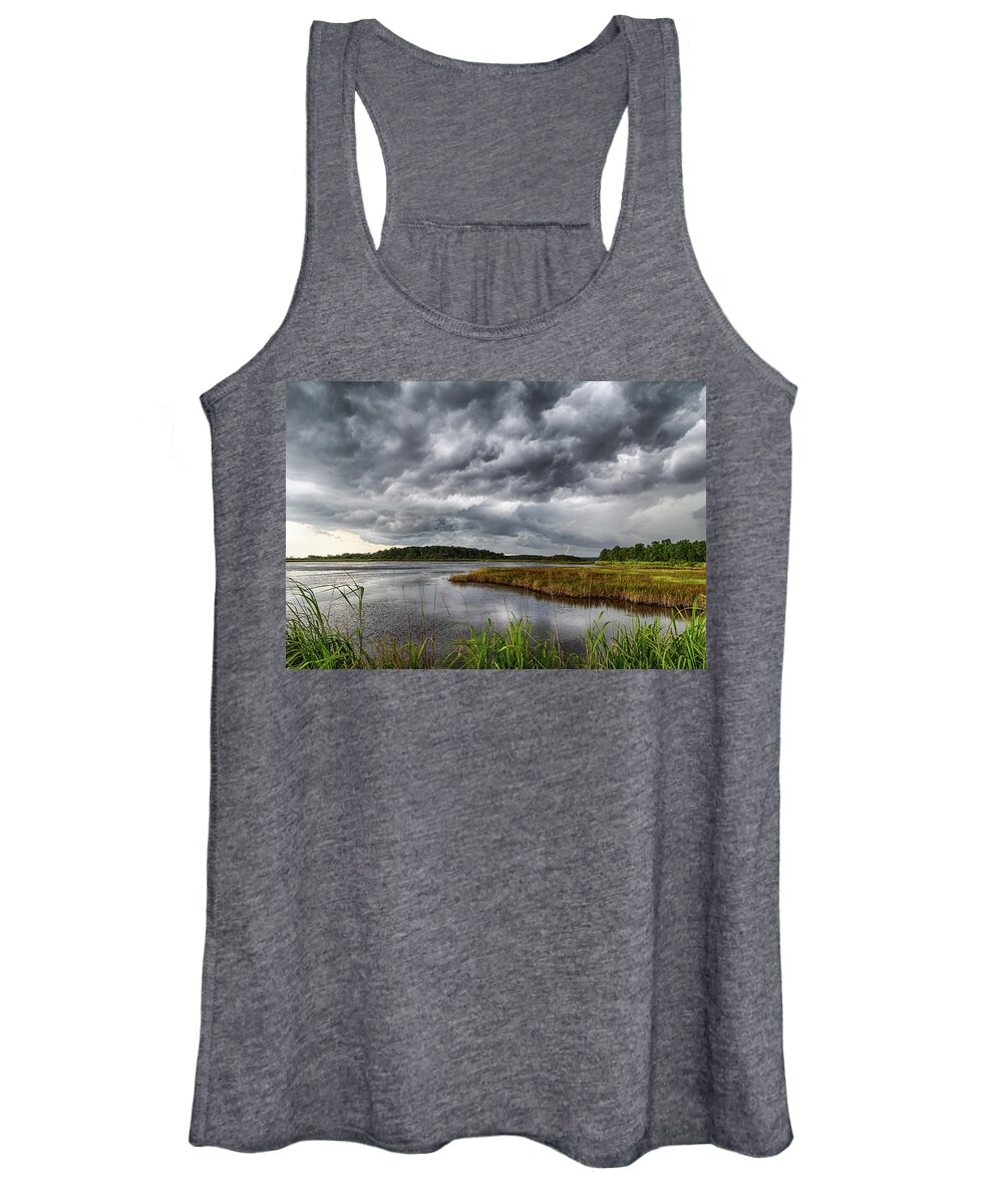  Women's Tank Top featuring the photograph Storm's Commin' by Jim Miller