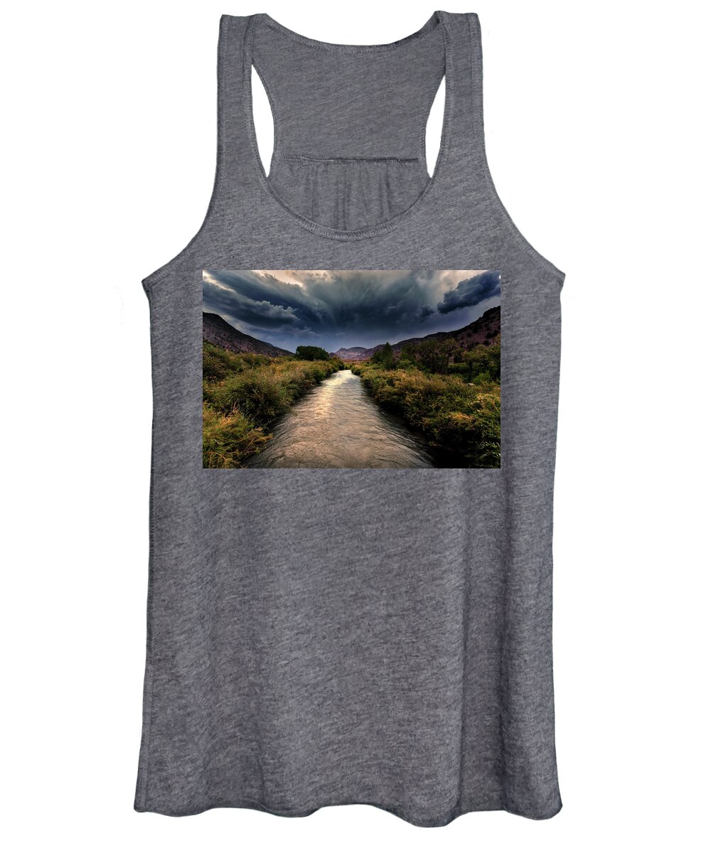 American West Women's Tank Top featuring the photograph Stormy River by Mark Gomez