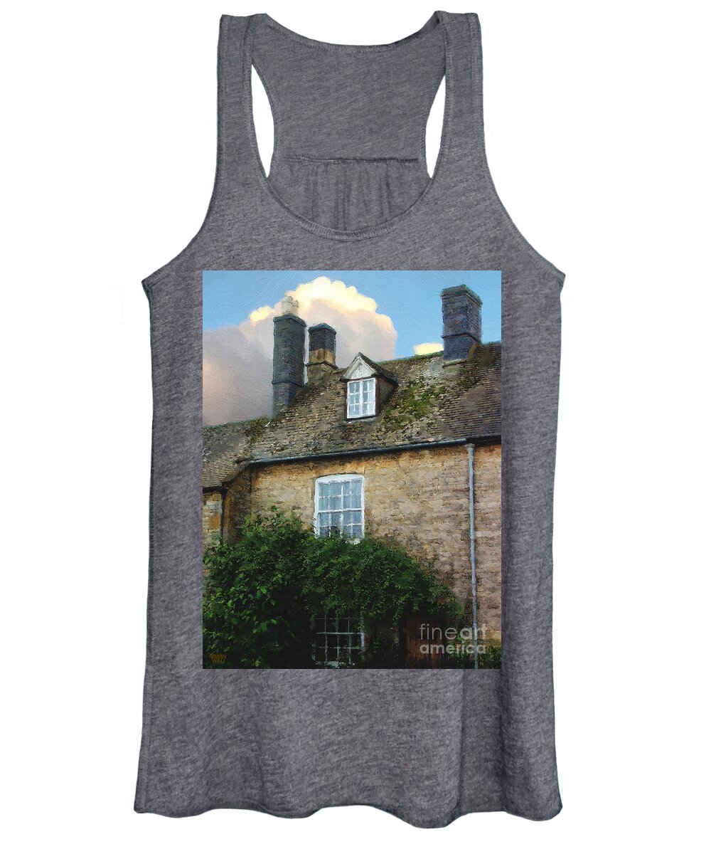 Stow-in-the-wold Women's Tank Top featuring the photograph Stow Chimneys by Brian Watt