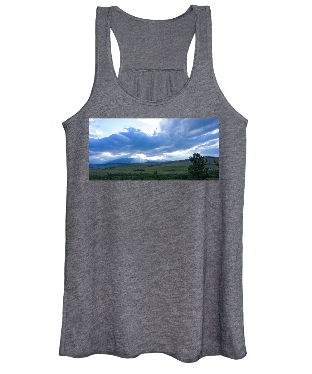 Red Lodge Women's Tank Top featuring the photograph Sunbreak Near Red Lodge by Cathy Anderson