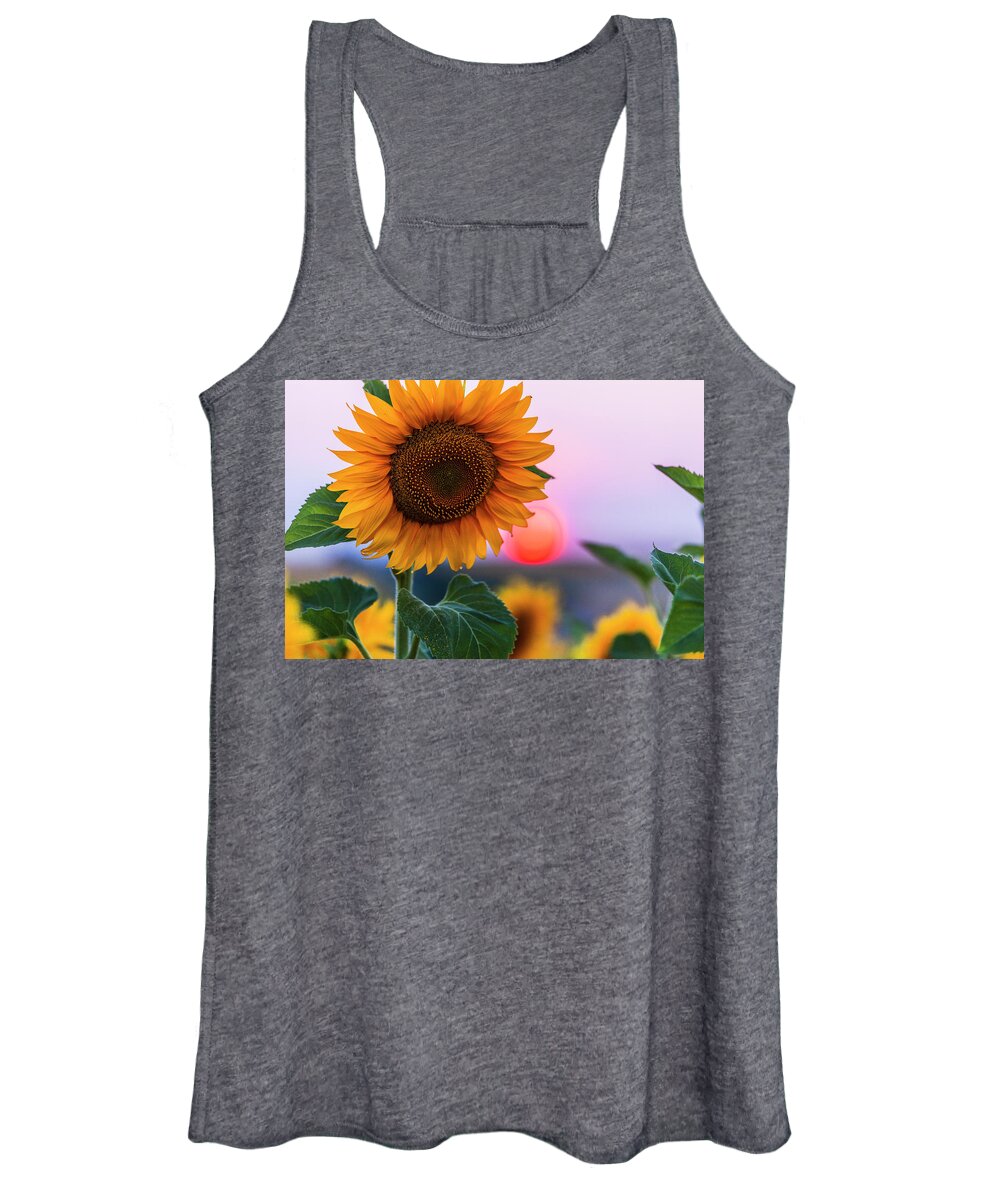 Bulgaria Women's Tank Top featuring the photograph Sunflower by Evgeni Dinev