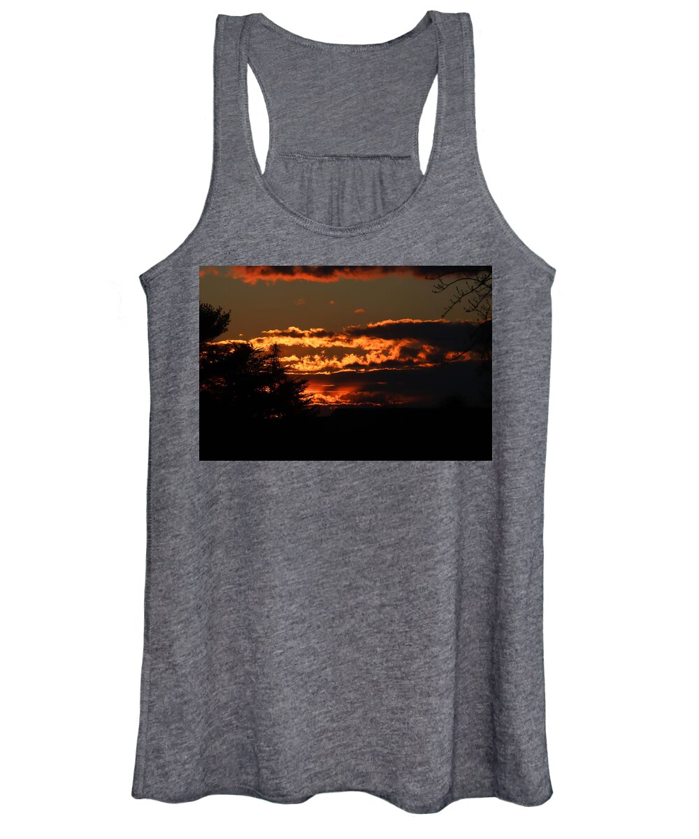 Sunrise Women's Tank Top featuring the photograph Sunrise from Rivendell January 20 2021 by Miriam A Kilmer