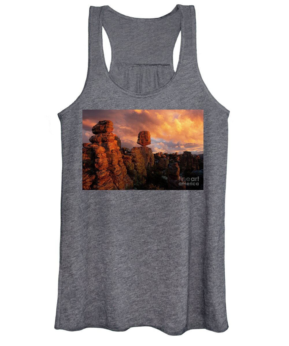 Chiricahua National Monument Women's Tank Top featuring the photograph Sunset at Chiricahua by Keith Kapple