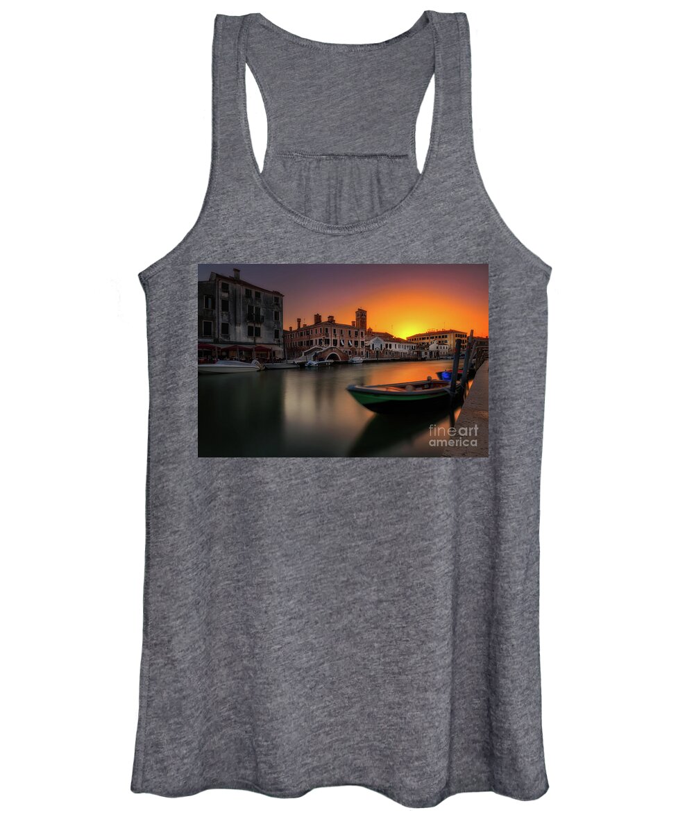 Sunset Women's Tank Top featuring the photograph Sunset in Venice by The P