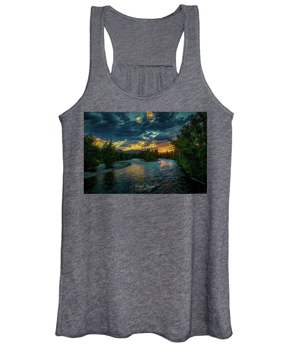 Landscape Women's Tank Top featuring the photograph Sunset on the Methow by Mark Joseph