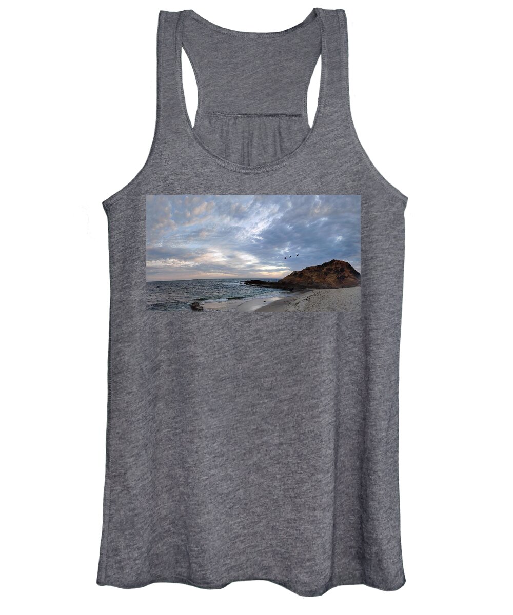 Ocean Women's Tank Top featuring the photograph Sunset on the Rocks by Marcus Jones