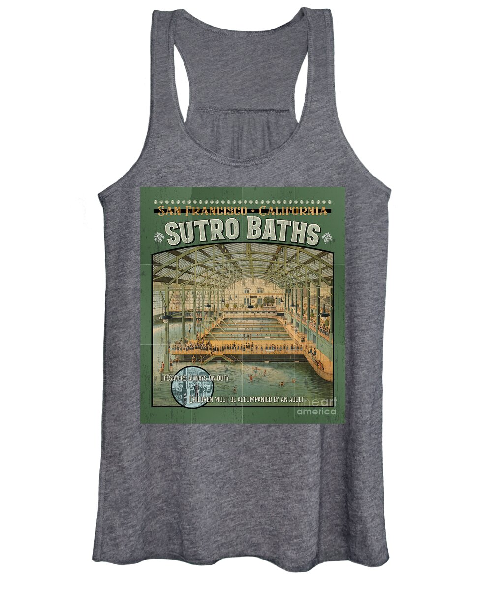 Sutro Baths Women's Tank Top featuring the digital art Sutro Baths Poster by Brian Watt
