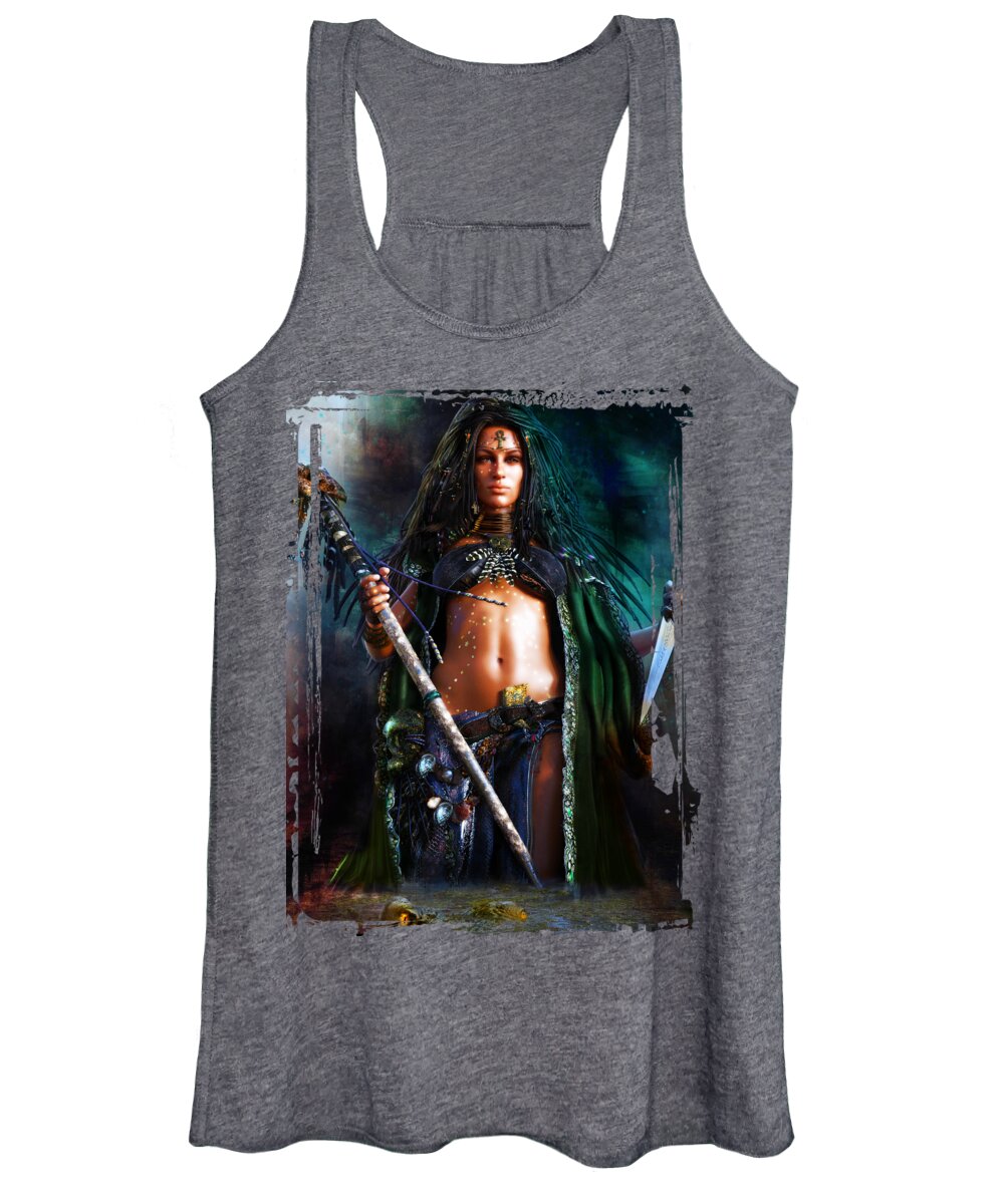 Swamp Witch Women's Tank Top featuring the digital art Swamp Witch by Shanina Conway