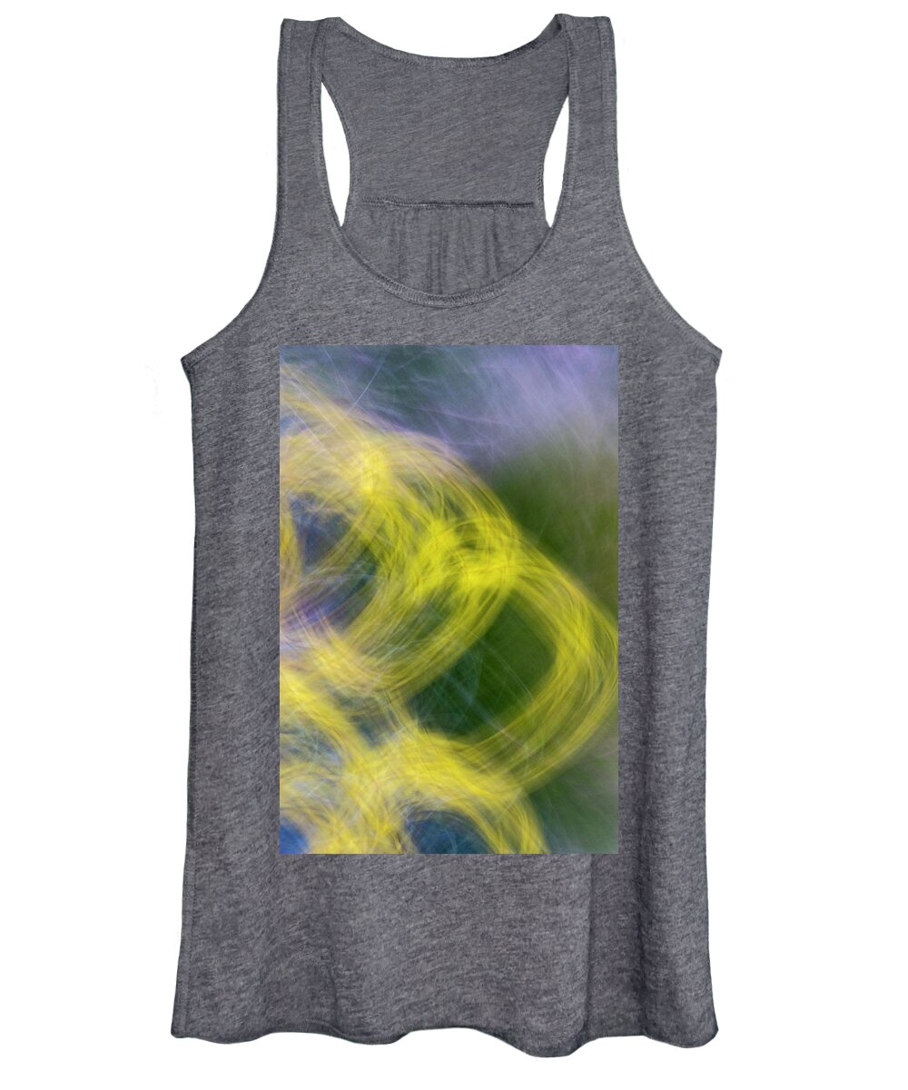 Abstract Women's Tank Top featuring the photograph Swirling Flowers by Mary Lee Dereske