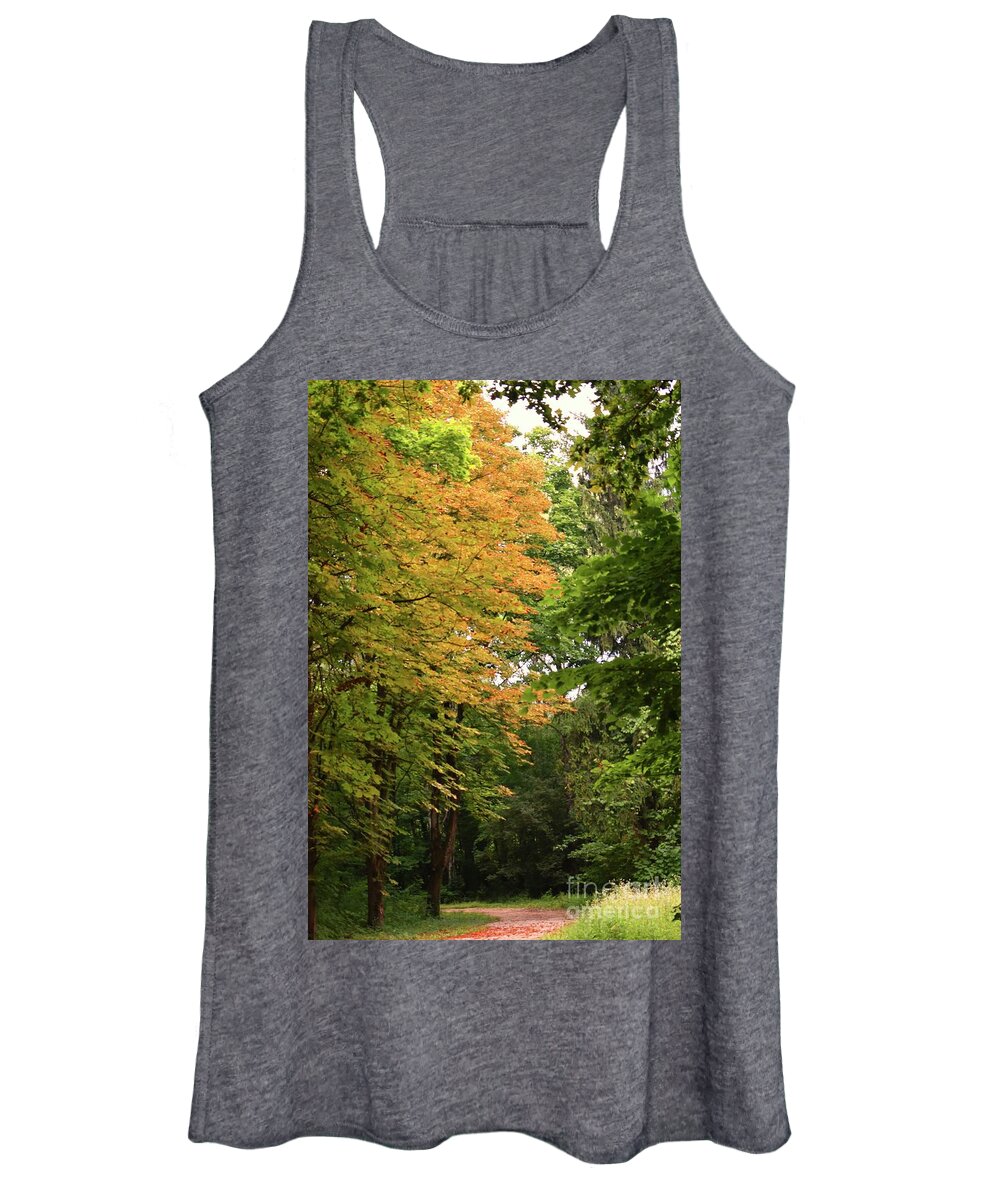 Nature Women's Tank Top featuring the photograph Symphony of Autumn Harmony by Leonida Arte