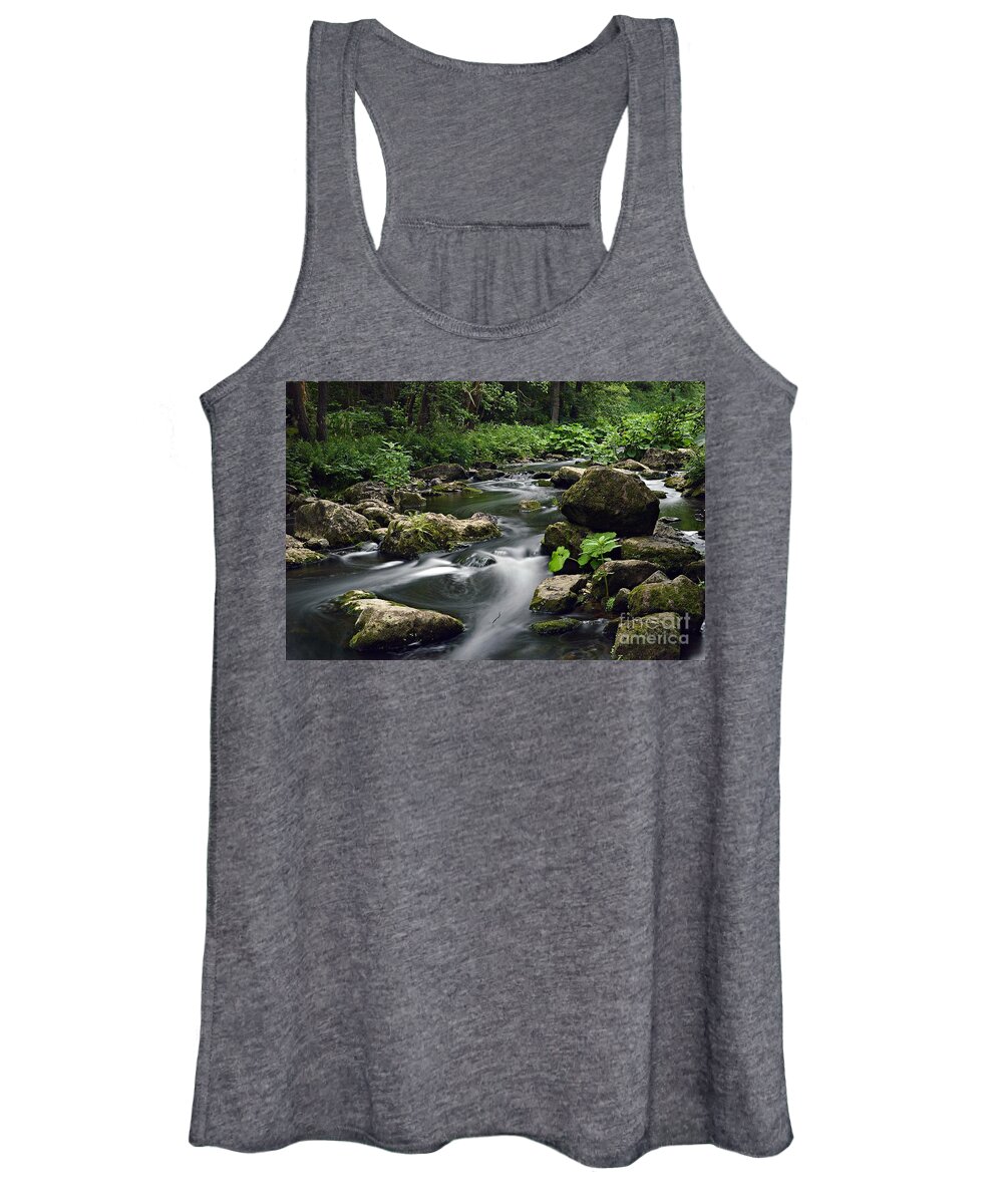 Wasser Women's Tank Top featuring the photograph The Creek by Thomas Schroeder