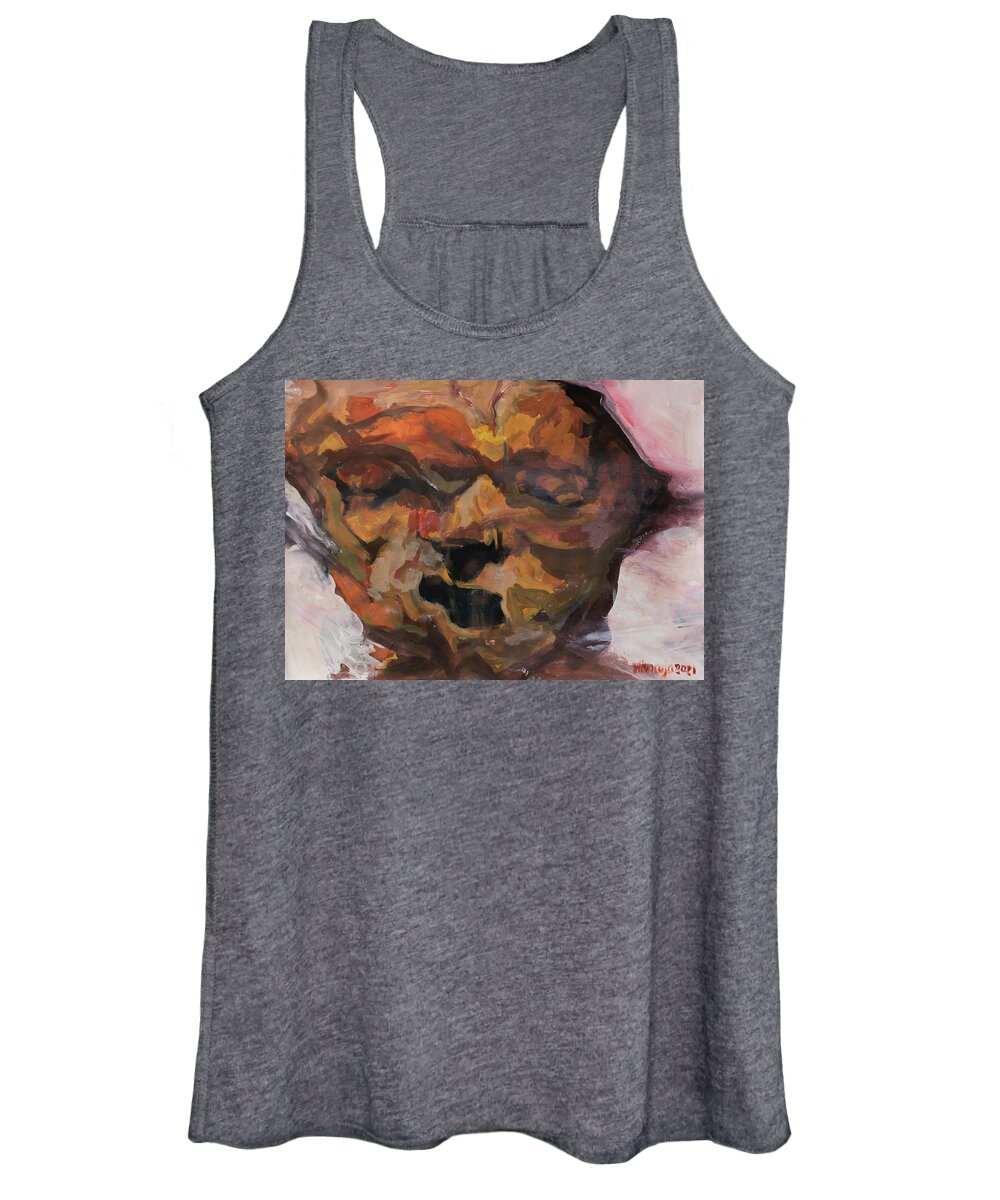 #deaf Women's Tank Top featuring the painting The Deaf Man 6 by Veronica Huacuja