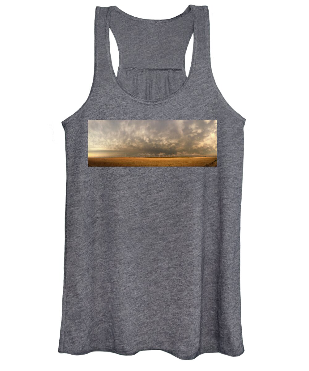 Color Photography Women's Tank Top featuring the photograph The Effects of Wind, Color-Floyd County, Texas by Richard Porter