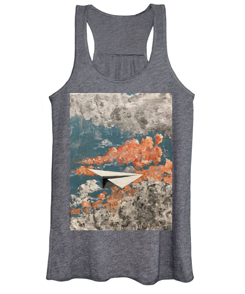 Skyscape Women's Tank Top featuring the painting The Flight of the Whimsy by Bethany Beeler