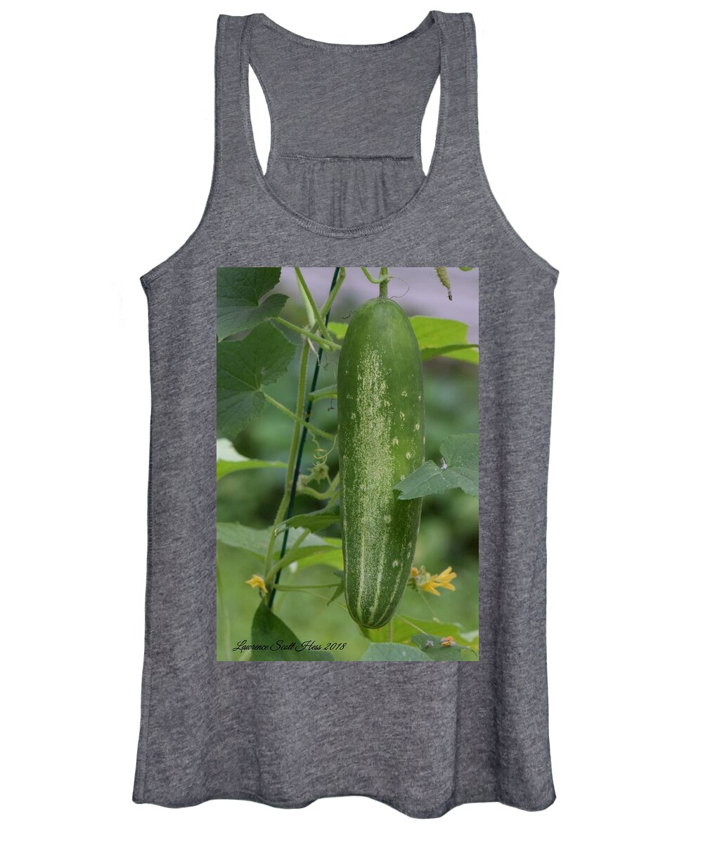 Fruits Women's Tank Top featuring the photograph The Giant Cucumber by Lawrence Hess