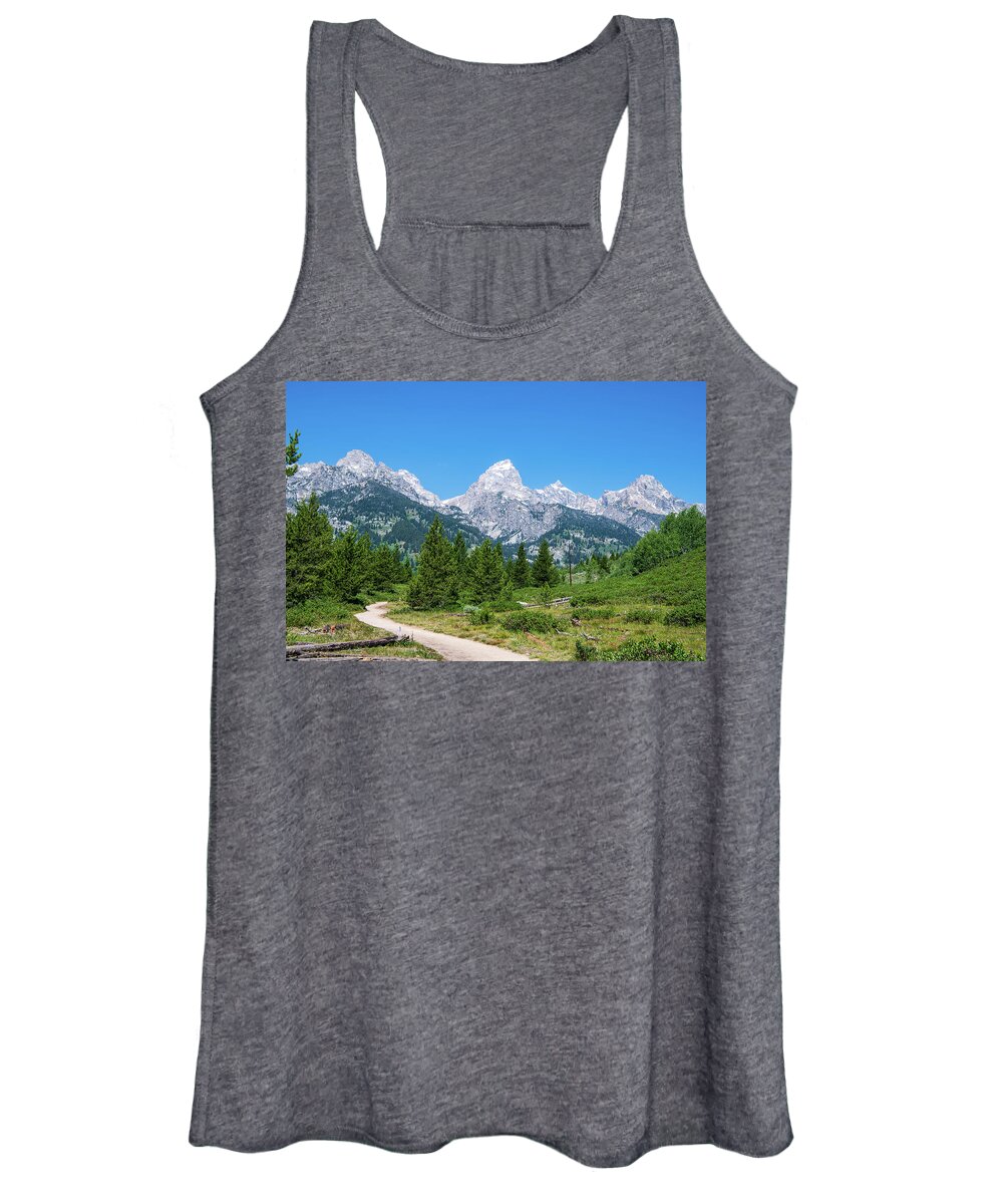 Nature Women's Tank Top featuring the photograph The Grand Teton Range by Rose Guinther