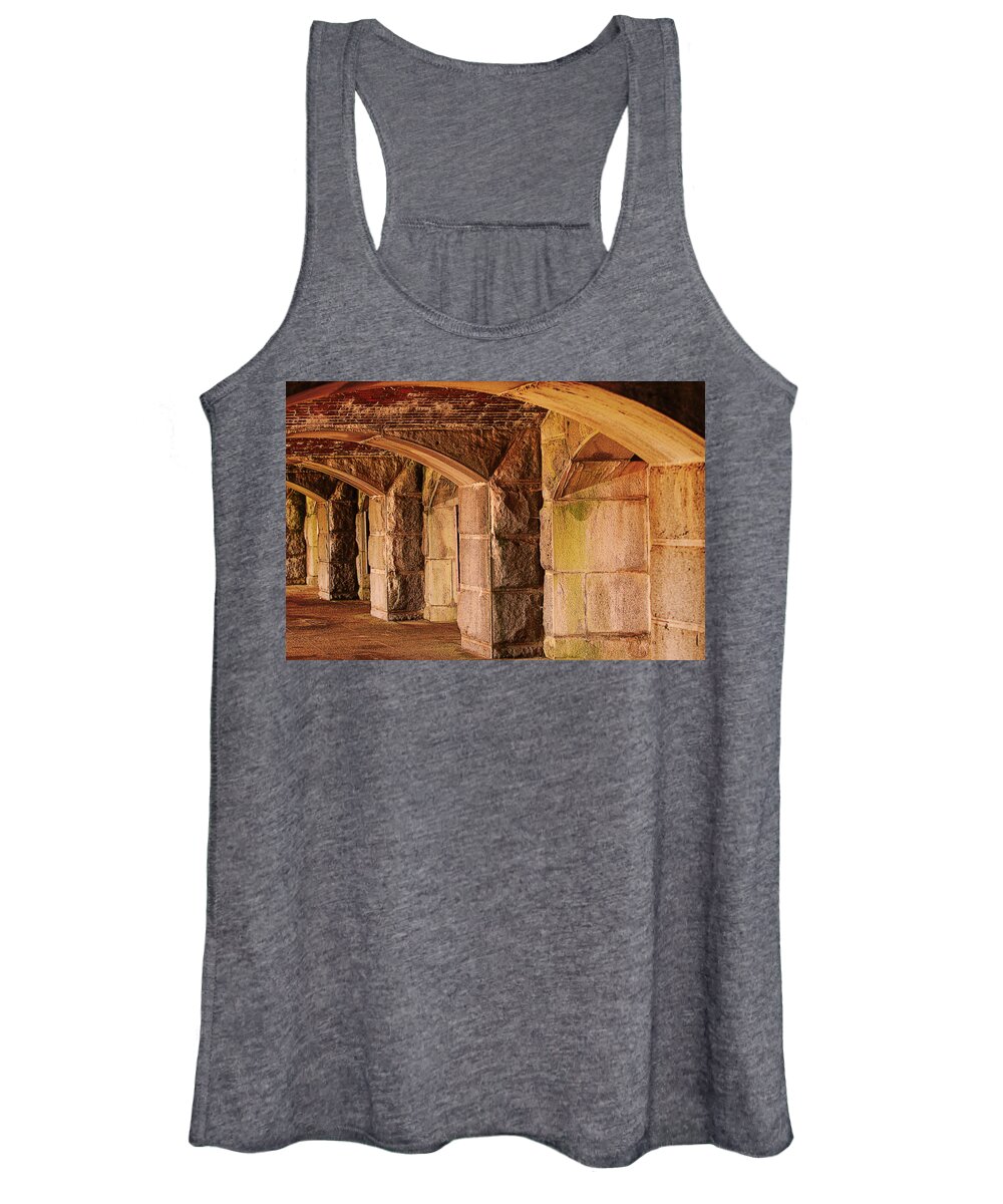 Fort Popham Women's Tank Top featuring the photograph The Halls of Fort Popham by Paul Mangold