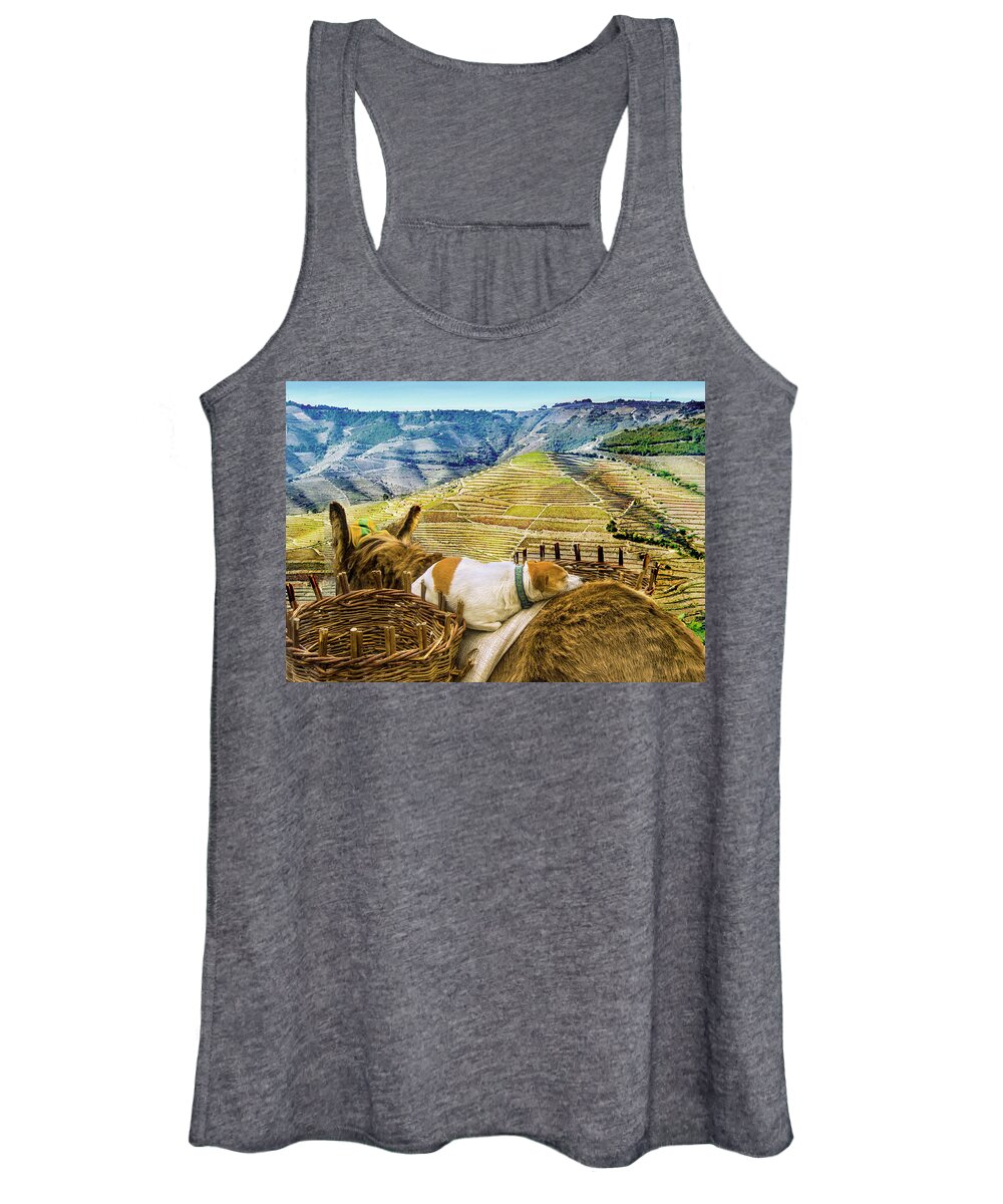 Animal Art Women's Tank Top featuring the photograph The Hitchhiker by Edward Shmunes