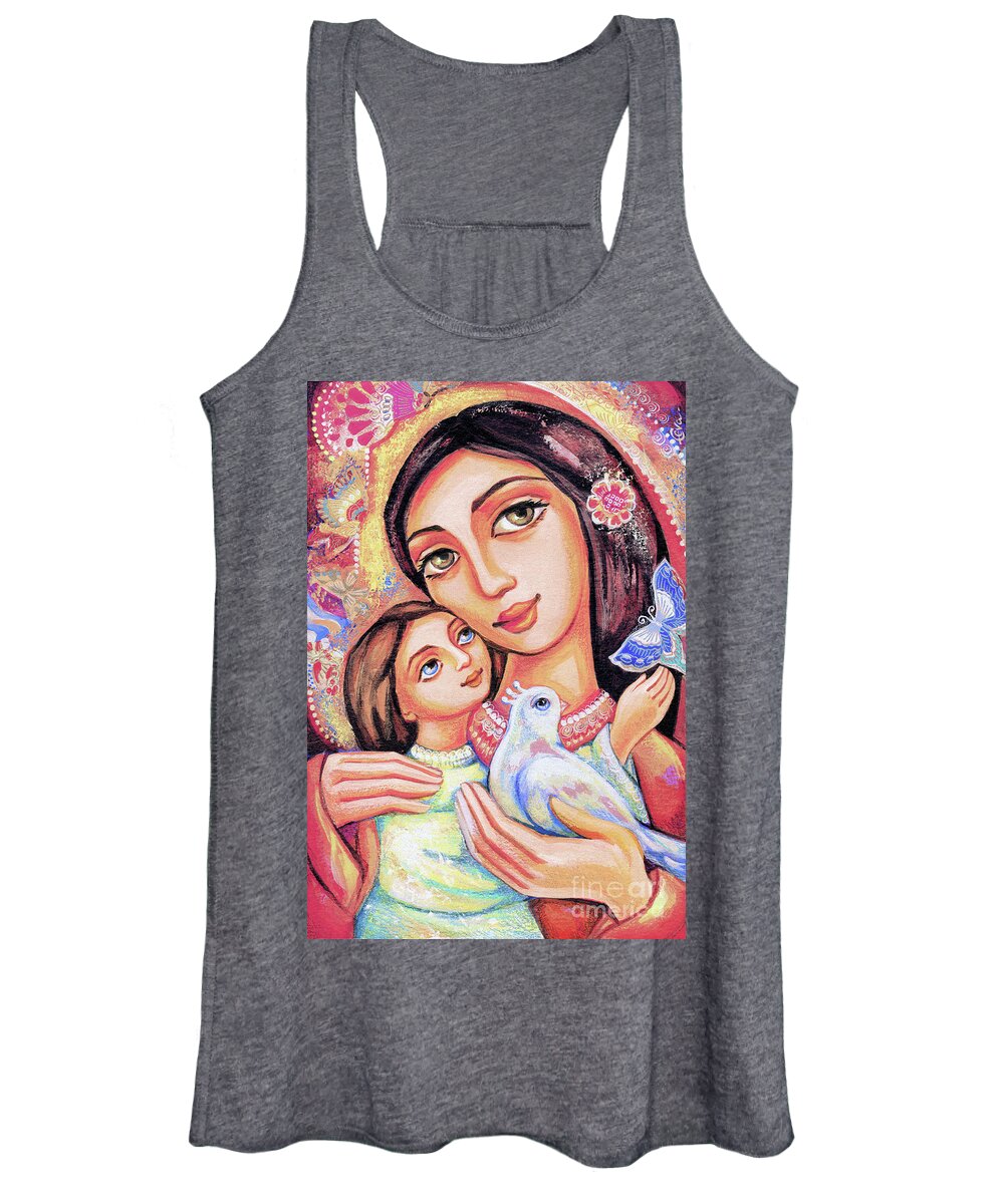 Mother And Child Women's Tank Top featuring the painting The Miracle of Love by Eva Campbell