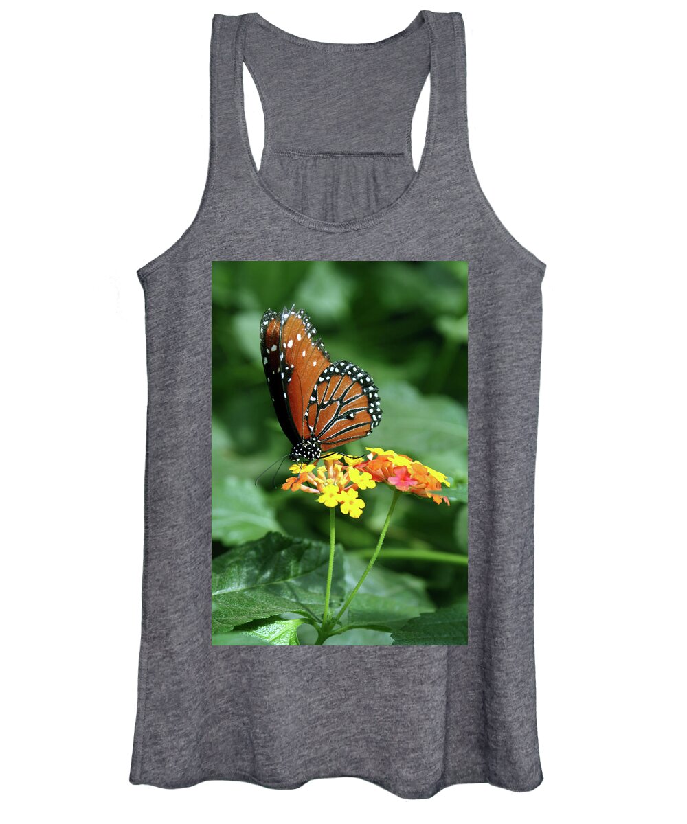 Insect Women's Tank Top featuring the photograph The Monarch by Jim Feldman