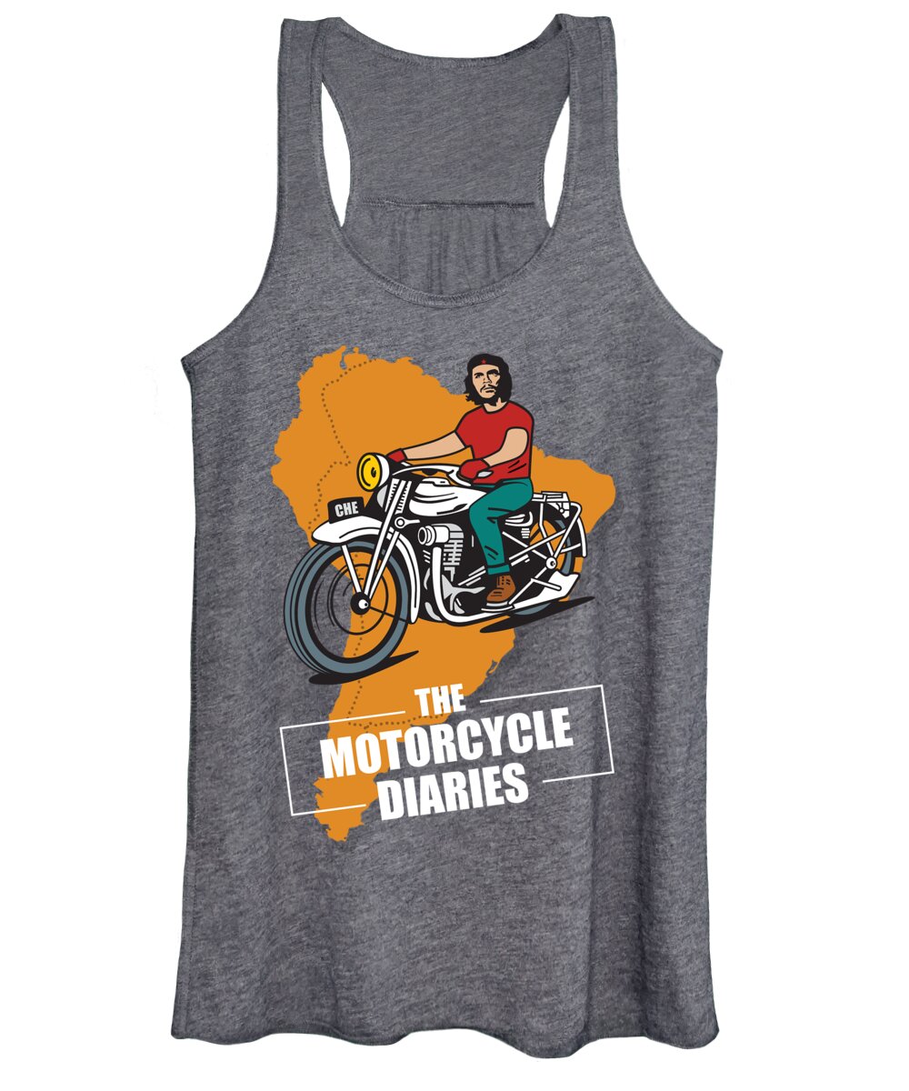 Movie Poster Women's Tank Top featuring the digital art The Motorcycle Diaries - Alternative Movie Poster by Movie Poster Boy