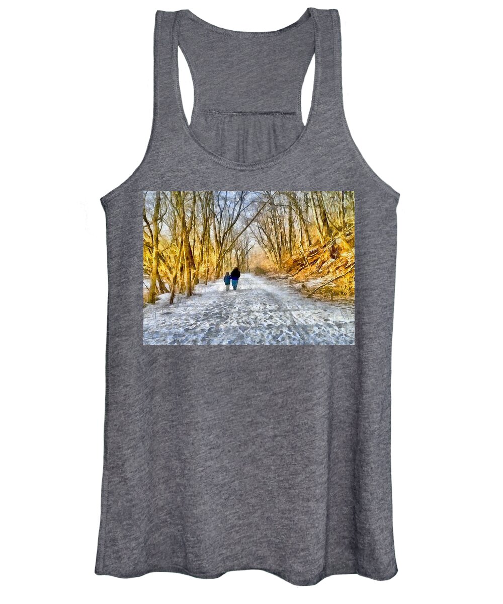 Woods Women's Tank Top featuring the photograph The Path to Fatherhood by Sea Change Vibes