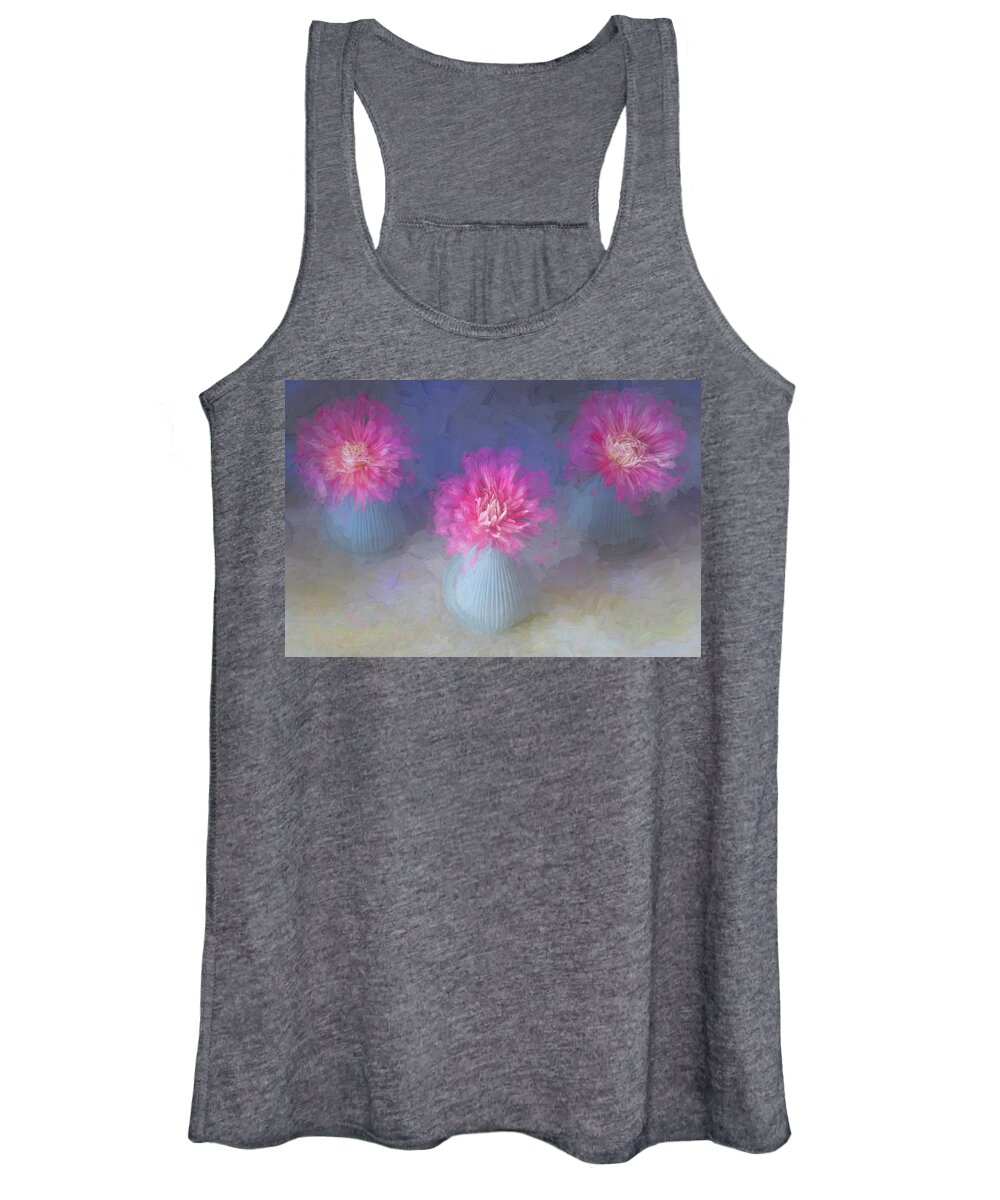 Pink Women's Tank Top featuring the photograph The Pink Dance by Sylvia Goldkranz