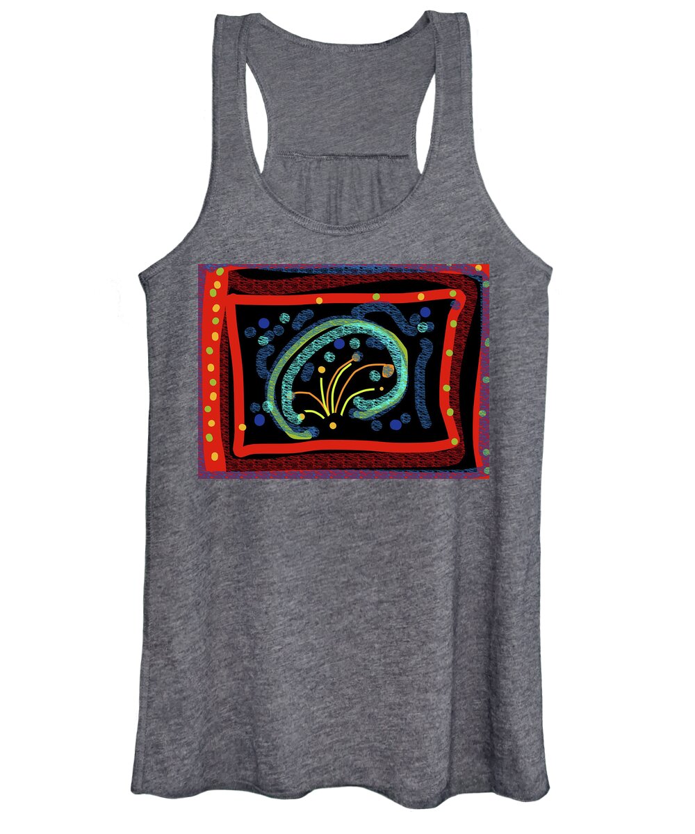 The Plume Women's Tank Top featuring the digital art The Plume by Susan Fielder