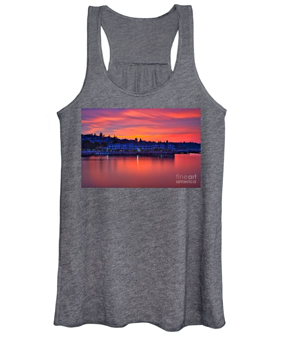 Tacoma Women's Tank Top featuring the photograph The Magnificent Sky Of Tacoma by Sal Ahmed