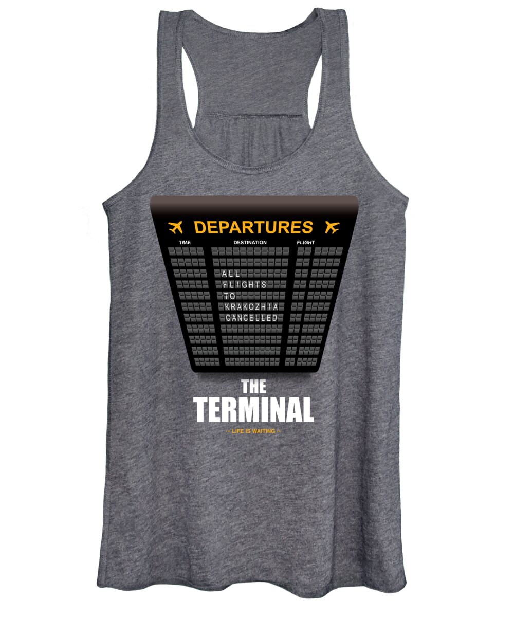 Movie Poster Women's Tank Top featuring the digital art The Terminal - Alternative Movie Poster by Movie Poster Boy