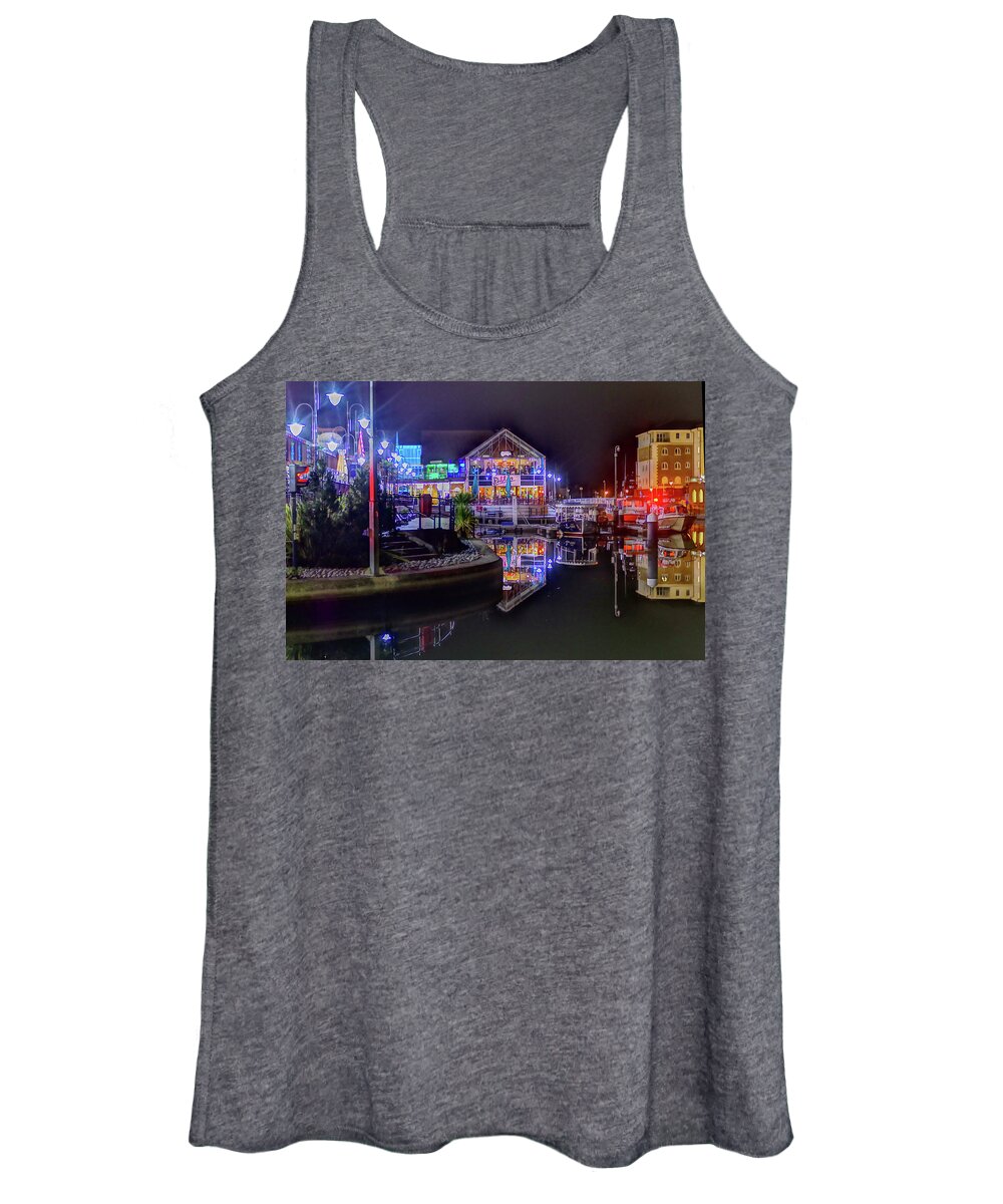 Restaurants Women's Tank Top featuring the photograph The Waterfront by Gareth Parkes