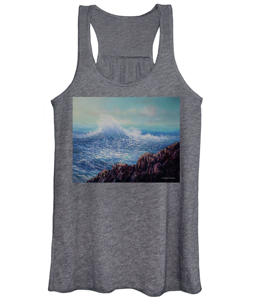 Marine Painting Women's Tank Top featuring the painting The Wave by Douglas Castleman