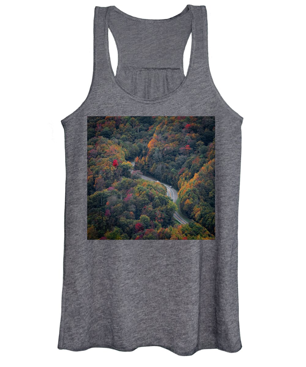 Landscape Women's Tank Top featuring the photograph The winding road by Jamie Tyler