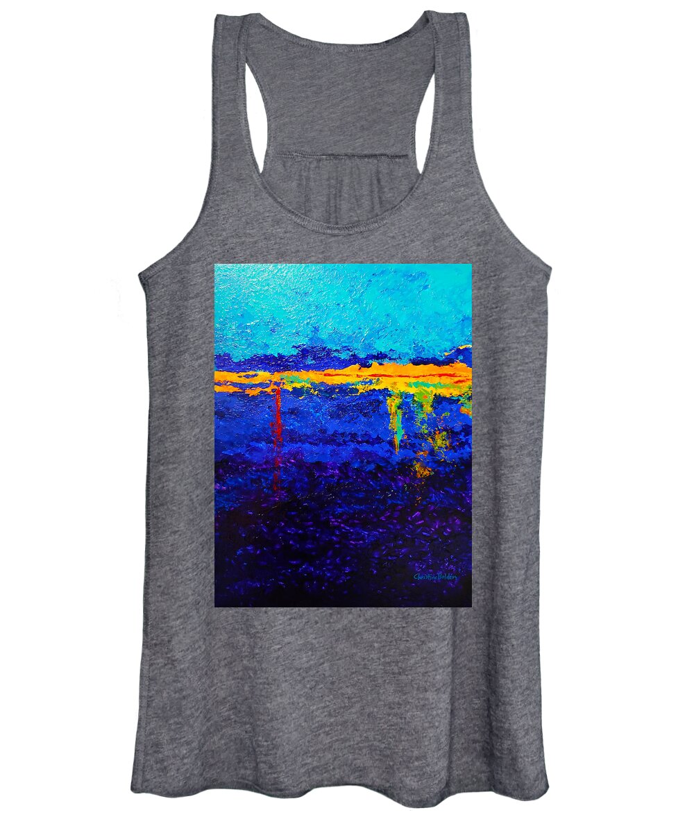 Abstract Women's Tank Top featuring the painting Thermocline by Christine Bolden