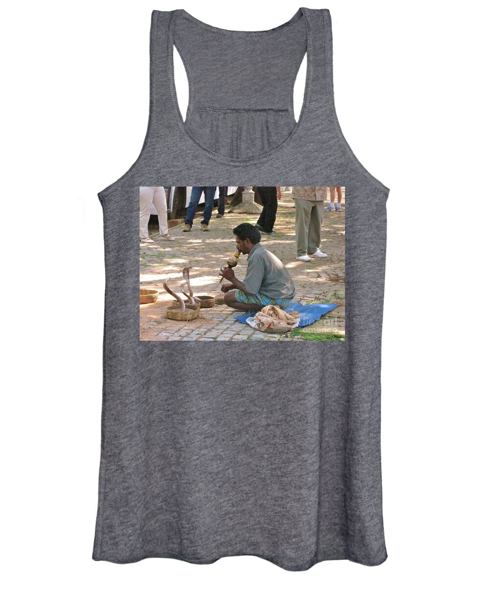 Snake Women's Tank Top featuring the photograph Three Charmed Snakes by World Reflections By Sharon