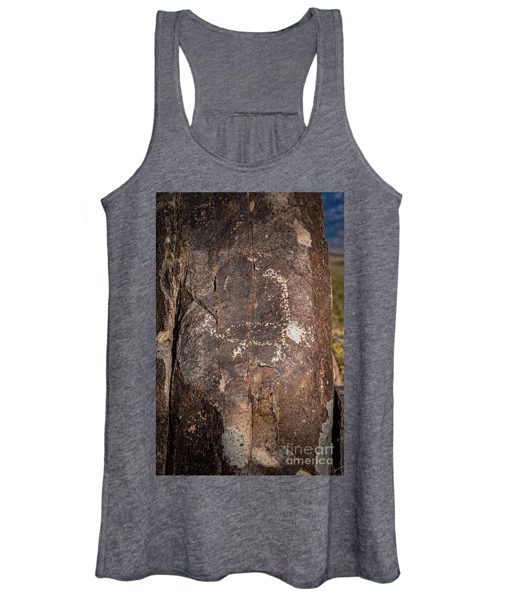 Ancient Women's Tank Top featuring the photograph Three Rivers Petroglyphs #26 by Blake Webster