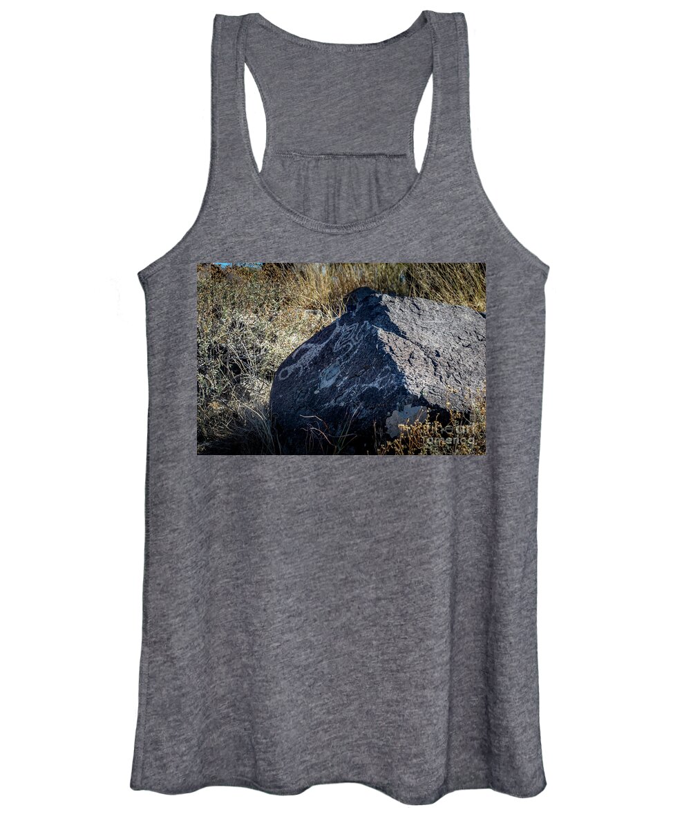 Ancient Women's Tank Top featuring the photograph Three Rivers Petroglyphs #27 by Blake Webster