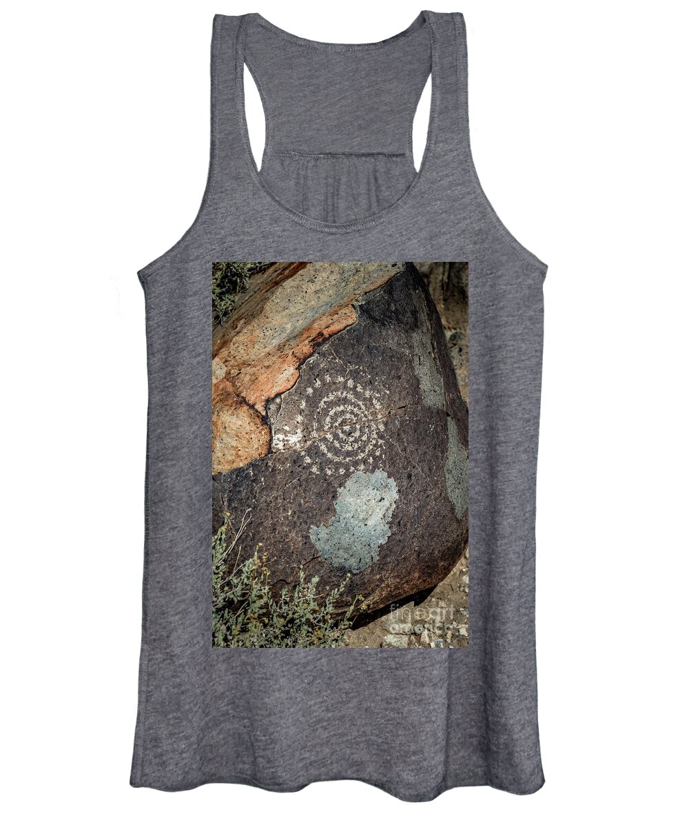 Ancient Women's Tank Top featuring the photograph Three Rivers Petroglyphs #37 by Blake Webster
