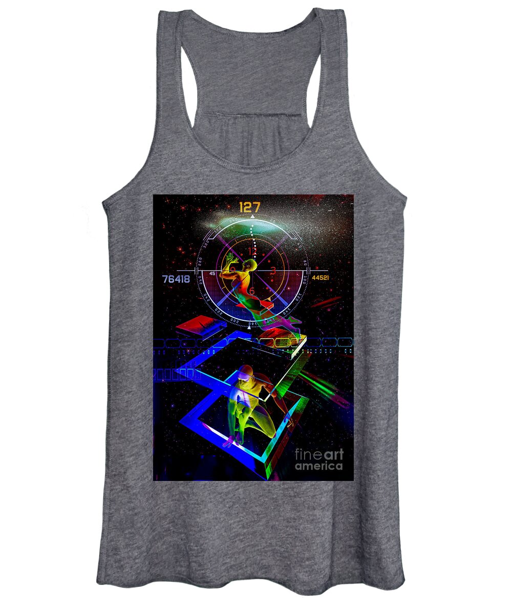 Time Women's Tank Top featuring the digital art Time Frame X by Shadowlea Is