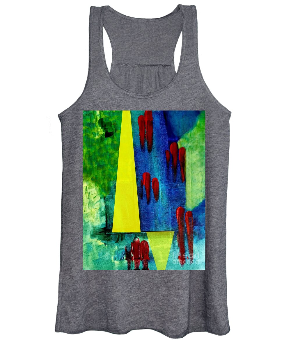 Contemporary Art Women's Tank Top featuring the painting To the north by Jeremiah Ray