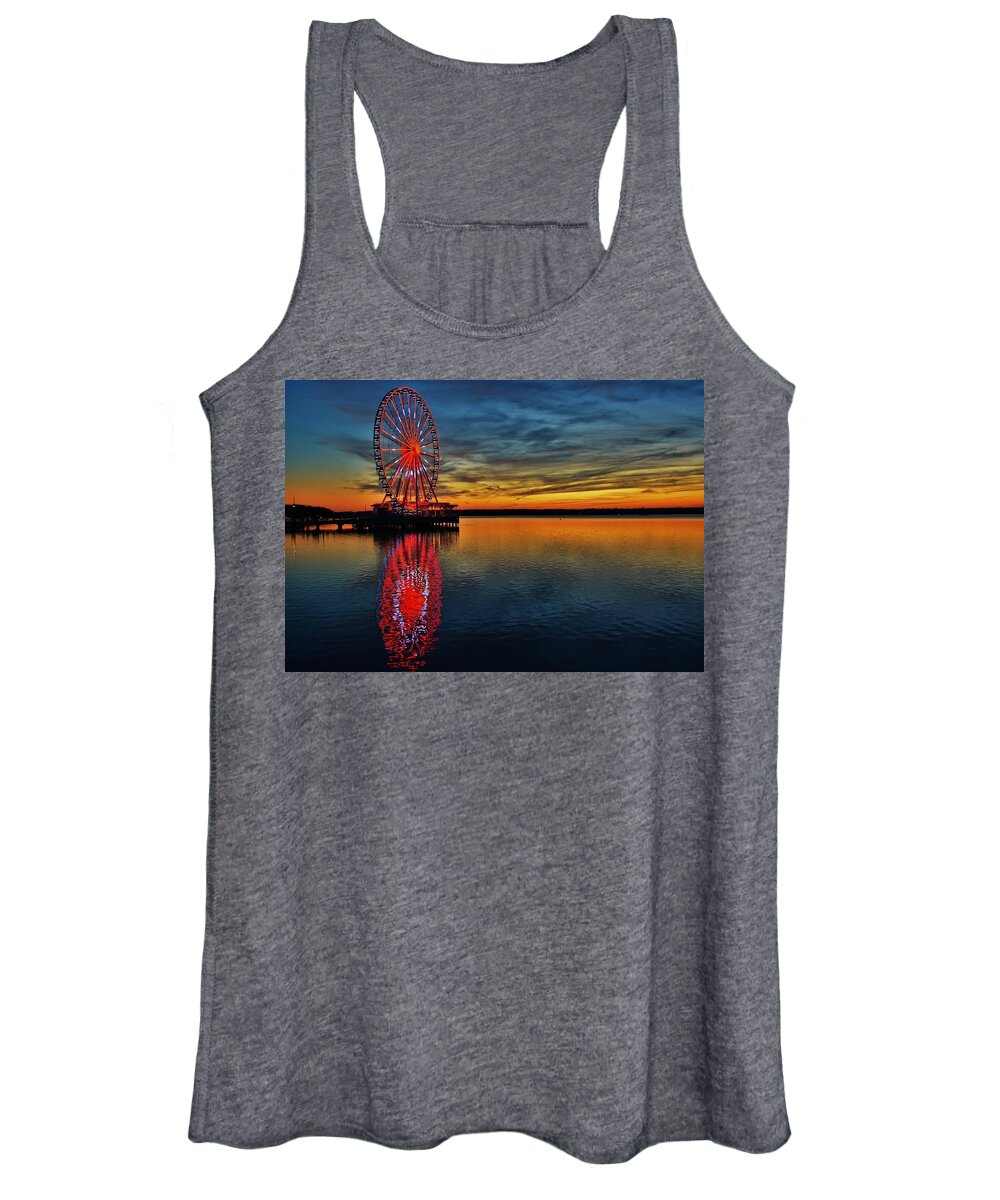 Sunset Women's Tank Top featuring the photograph Tranquil River by Addison Likins