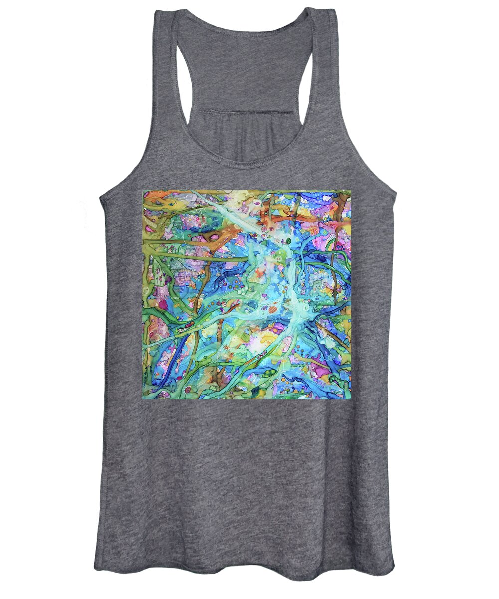 Dreamscape Women's Tank Top featuring the painting Travels Along The String by Winona's Sunshyne