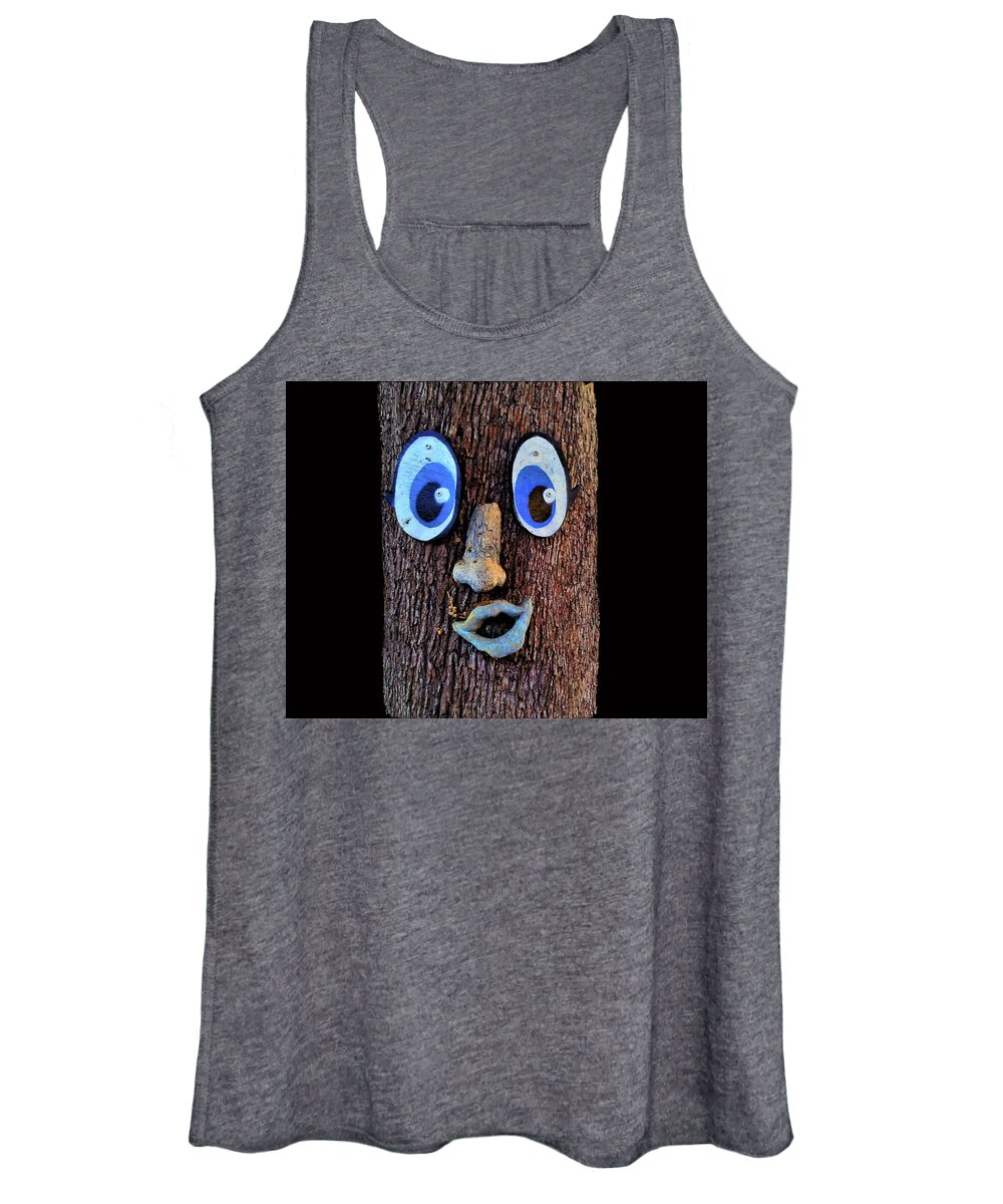 Tree Women's Tank Top featuring the photograph Tree Face by Andrew Lawrence