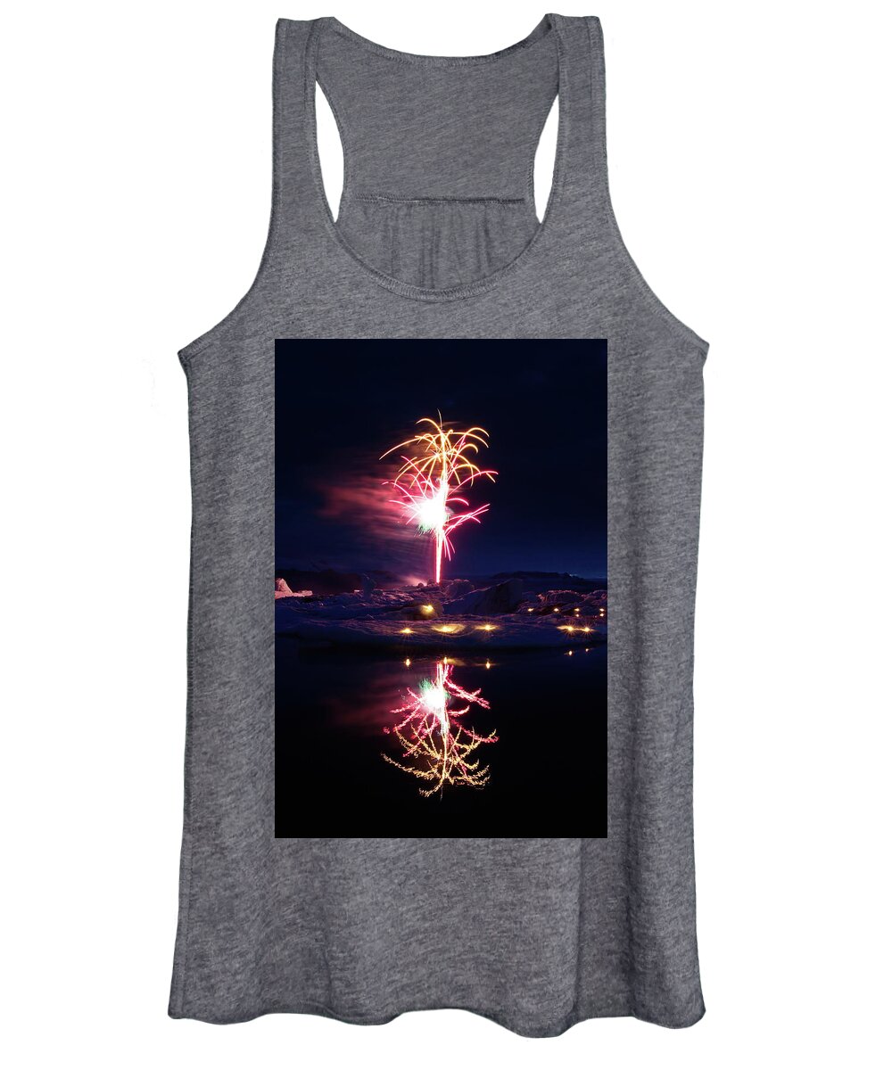 Fireworks Women's Tank Top featuring the photograph Tropical ice by Christopher Mathews